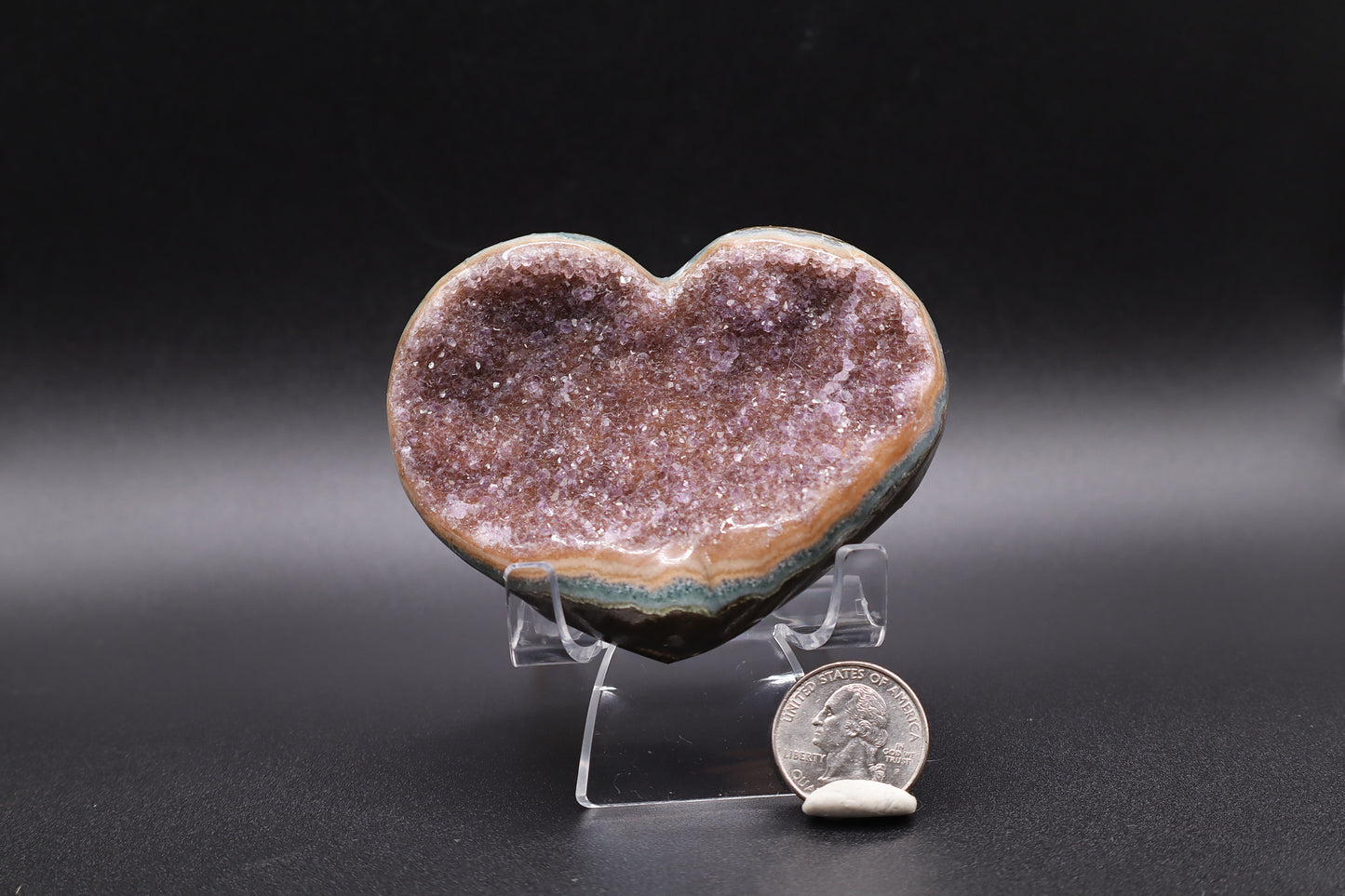 Rainbow Amethyst Heart