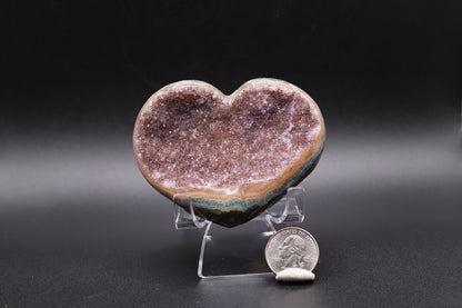 Rainbow Amethyst Heart