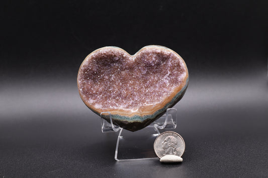 Rainbow Amethyst Heart