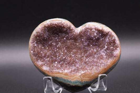 Rainbow Amethyst Heart